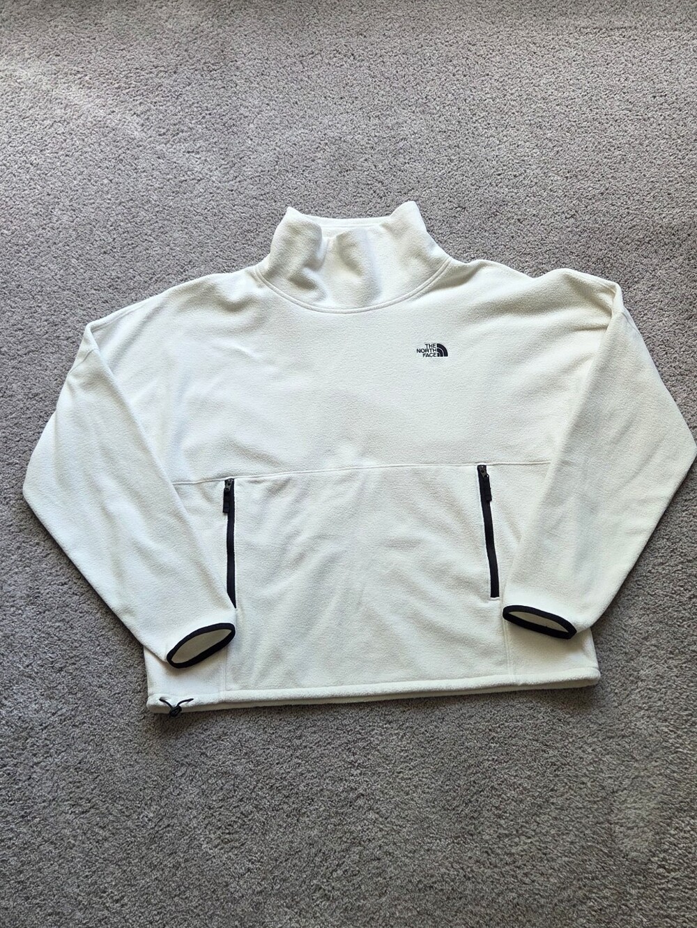 The North Face Women's L White TKA Glacier Funnel Neck Pullover Gorpcore Outdoor